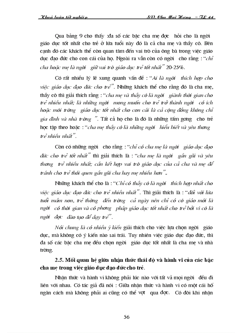 image for page Nhận thức của các bậc cha mẹ về giáo dục đạo đức trong gia đình cho trẻ từ 3 đén 6 tuổi tại Hà Nội