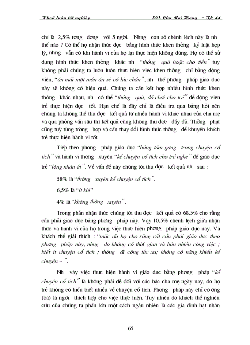 image for page Nhận thức của các bậc cha mẹ về giáo dục đạo đức trong gia đình cho trẻ từ 3 đén 6 tuổi tại Hà Nội