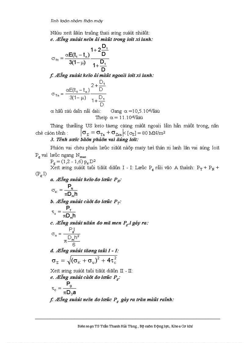 image for page Kết cấu động cơ đốt trong Tính toán sức bền nhóm thân máy nắp máy