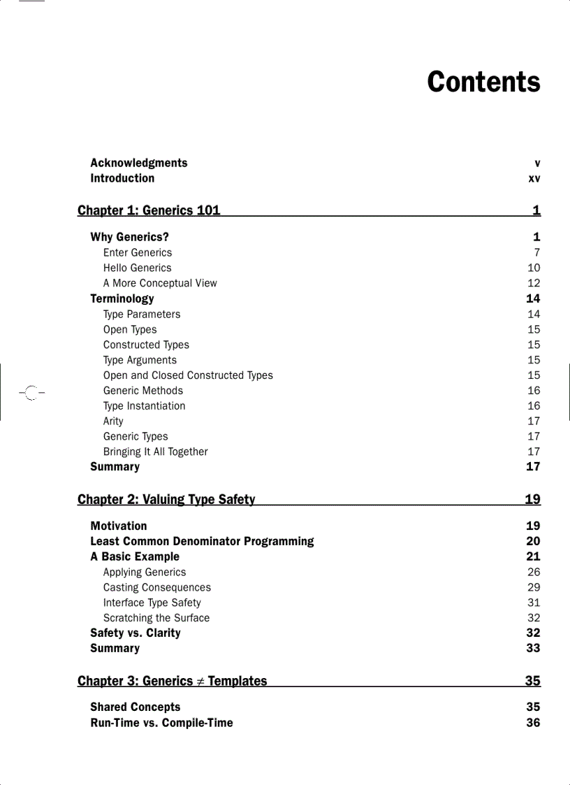 image for page Professional NET 2 0 Generics