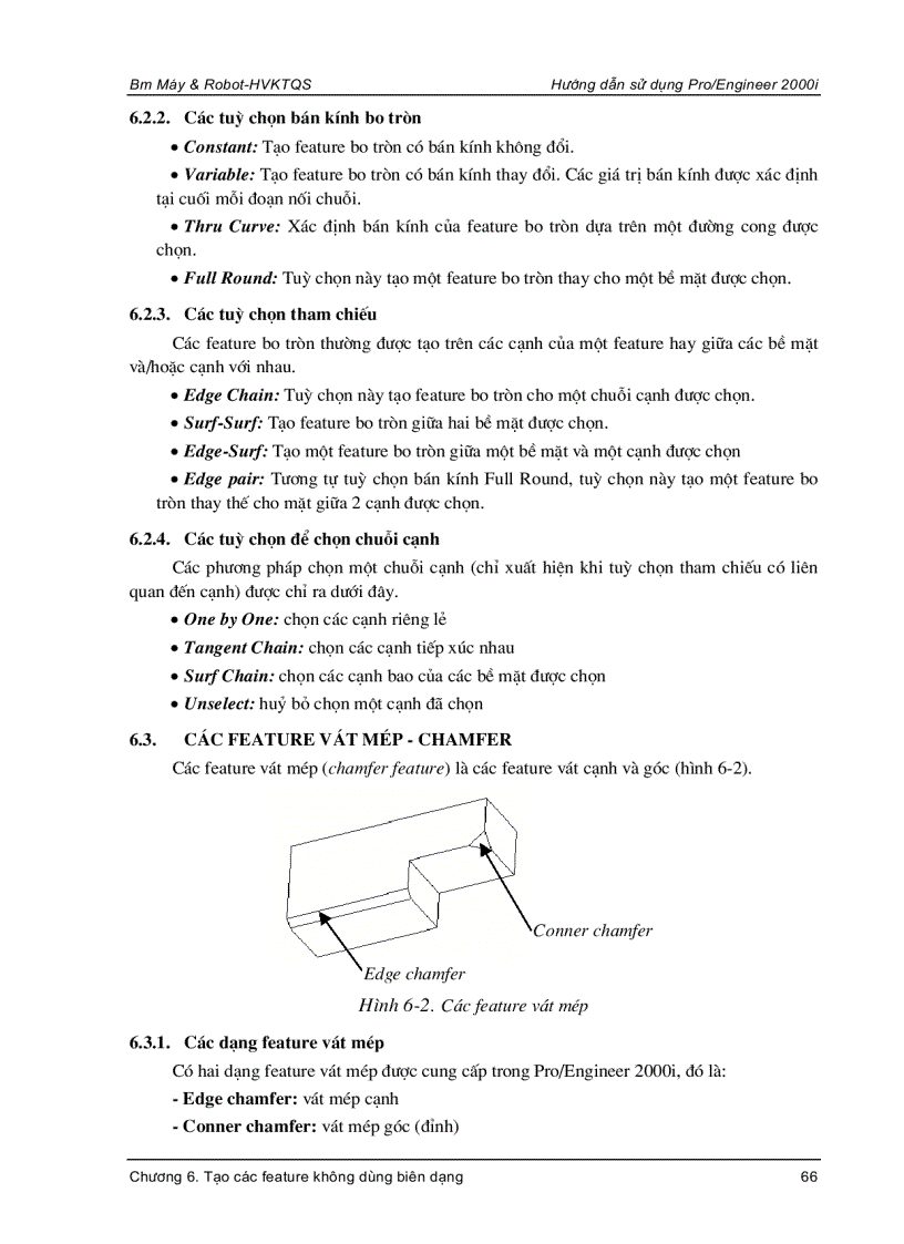 image for page Ebook Pro Engineer Tạo các feature không dùng biên dạng