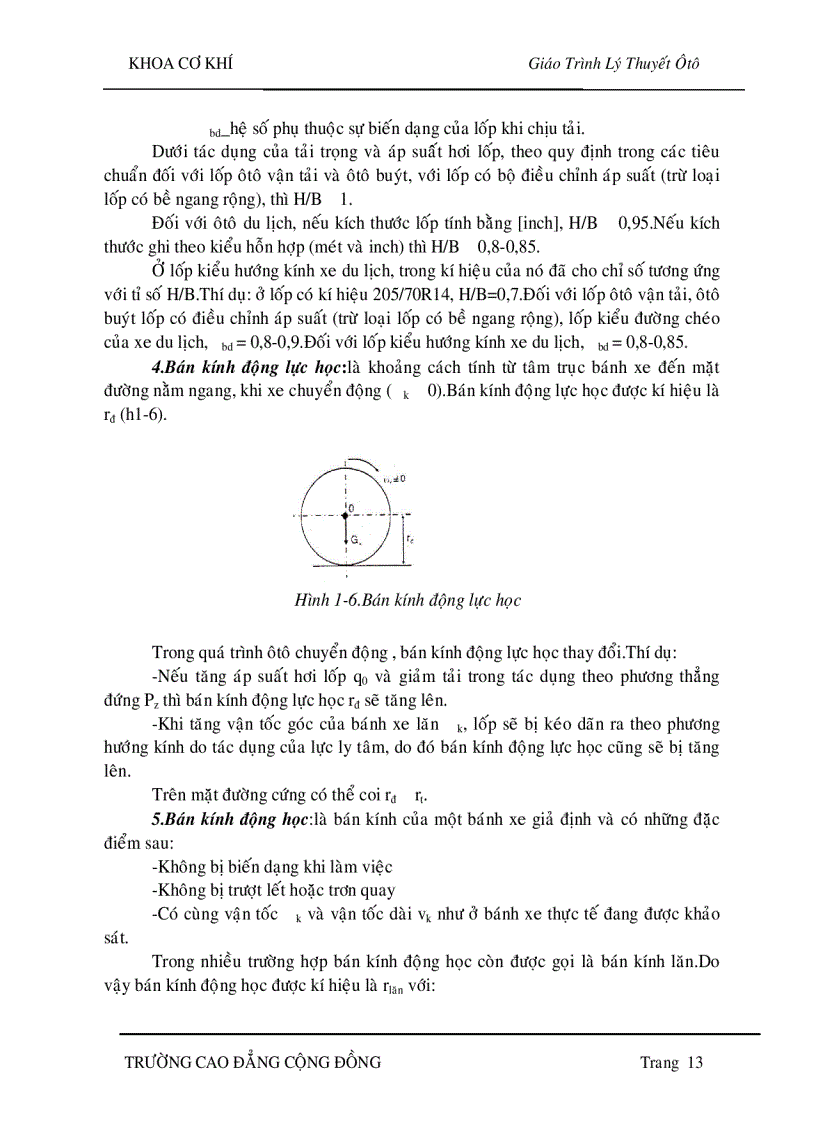 image for page Lý thuyết ôtô Lực và momen tác động lên ôtô