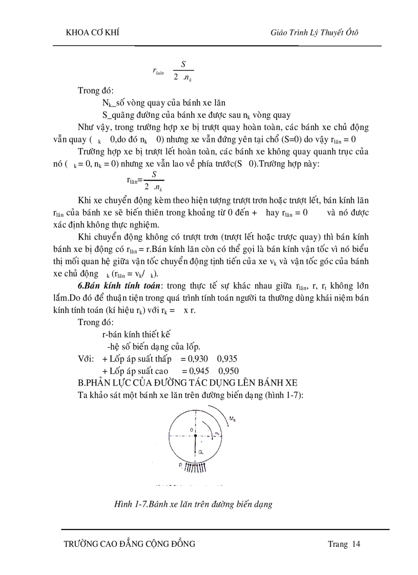 image for page Lý thuyết ôtô Lực và momen tác động lên ôtô