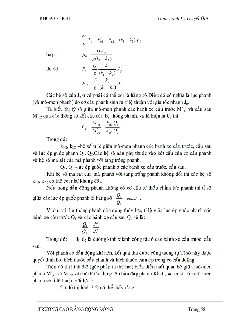 image for page Lý thuyết ôtô Tính toán sức kéo cho ôtô