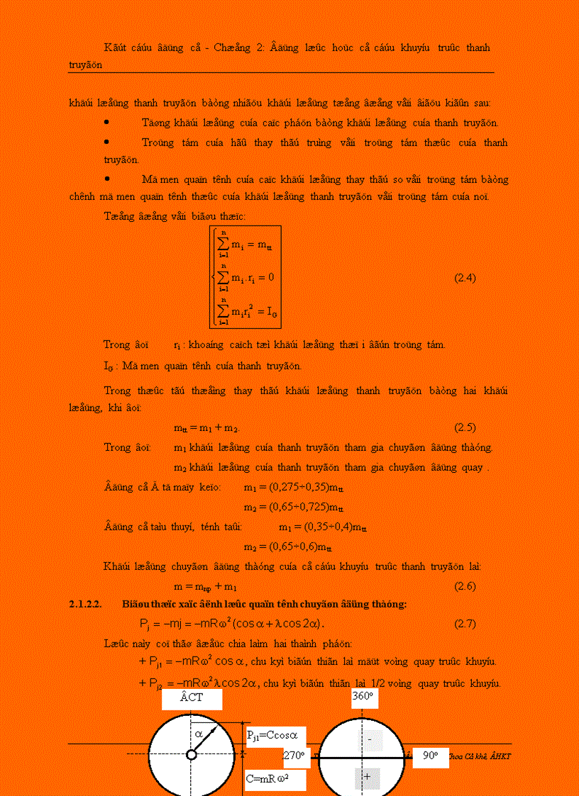 image for page Kết cấu động cơ đốt trong Động lực học cơ cấu khuỷu trục thanh truyền