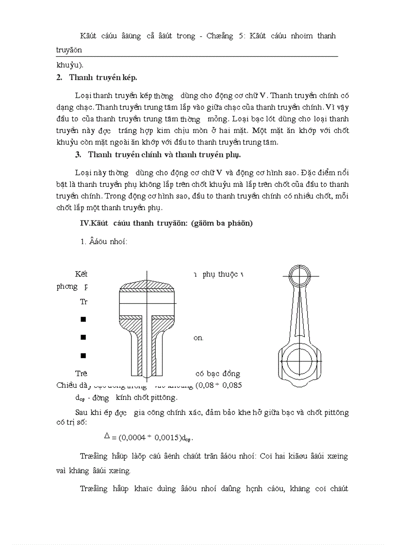 image for page Kết cấu động cơ đốt trong Kết cấu và tính toán nhóm thanh truyền