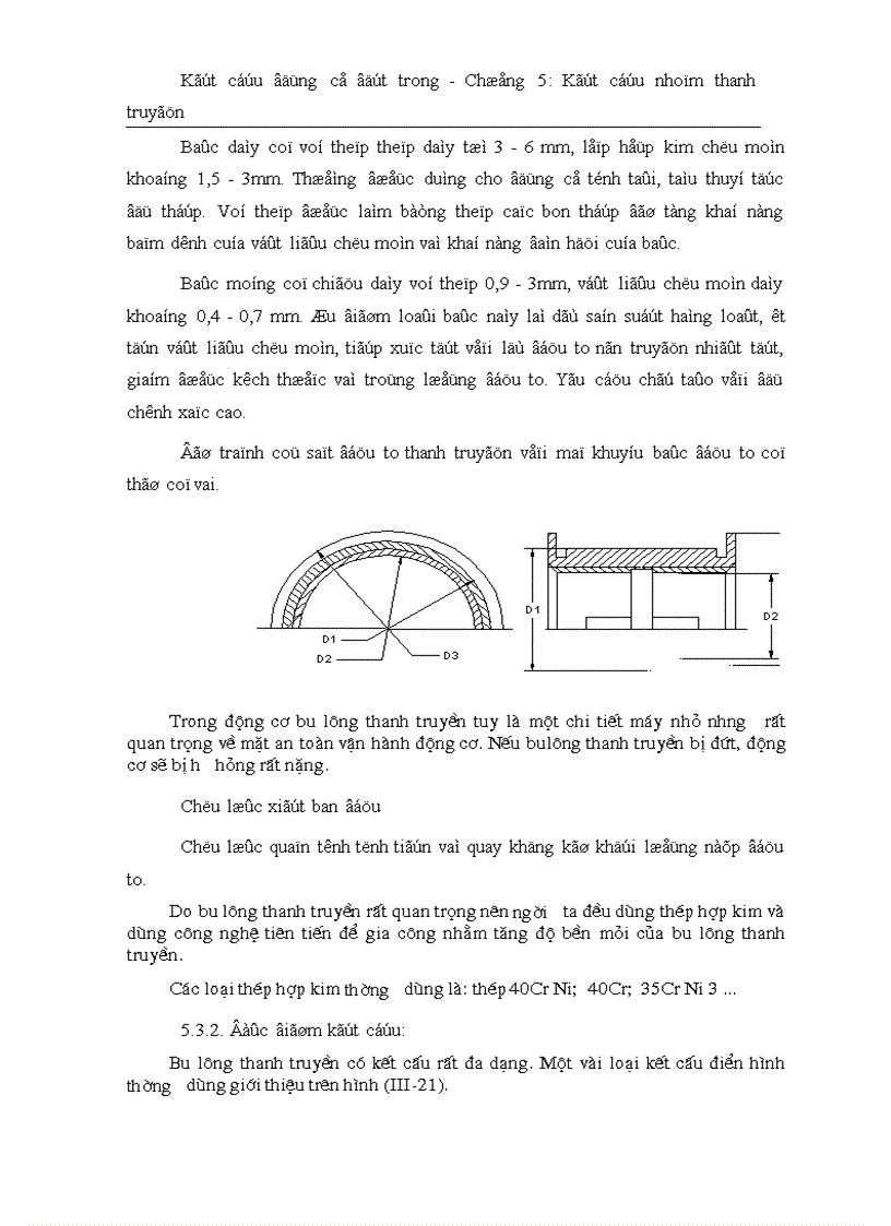 image for page Kết cấu động cơ đốt trong Kết cấu và tính toán nhóm thanh truyền