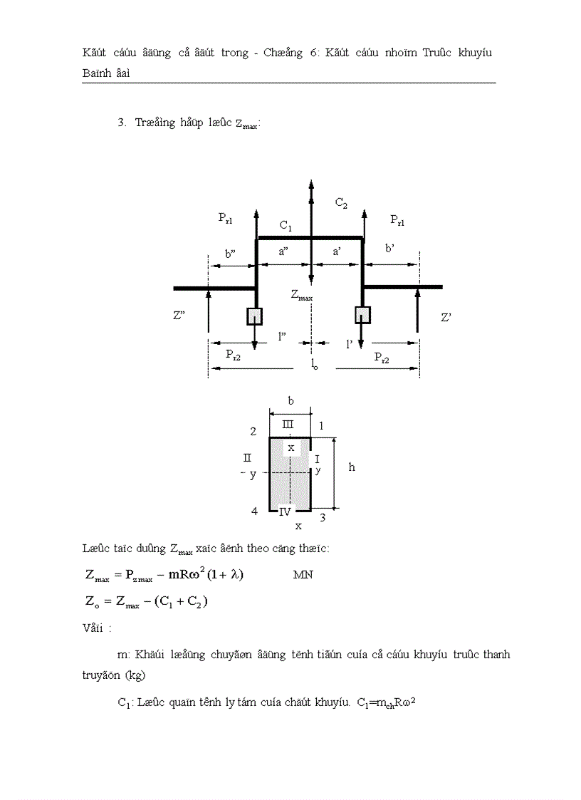 image for page Kết cấu động cơ đốt trong Kết cấu và tính toán nhóm trục khuỷu bánh đà