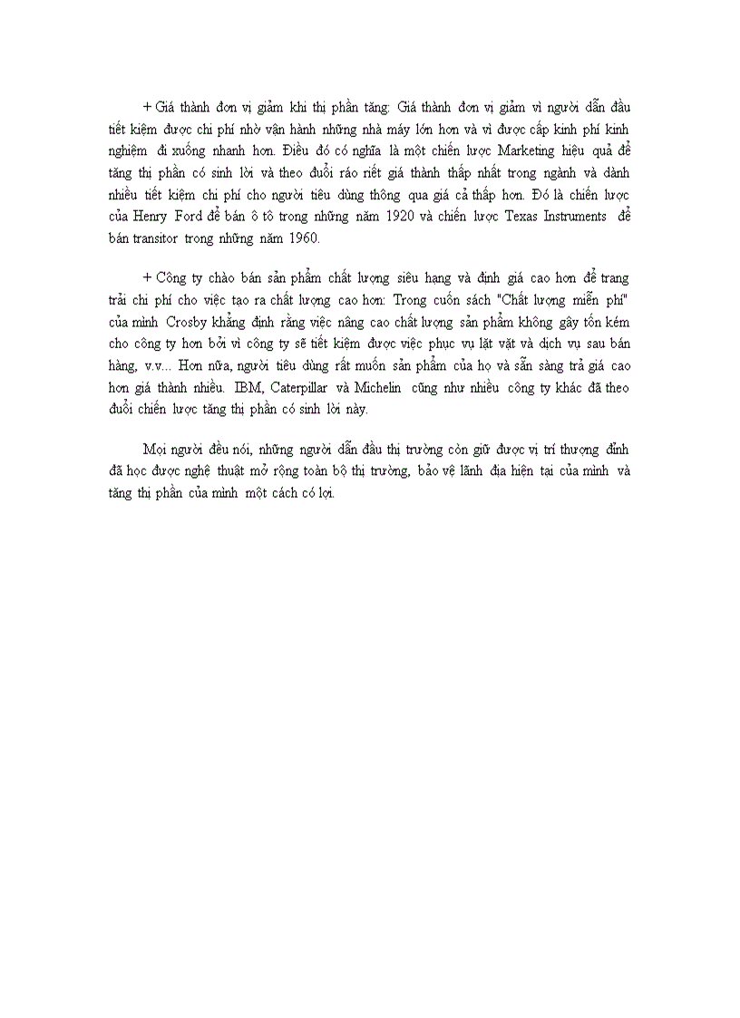 image for page Chiến lược của người dẫn đầu thị trường