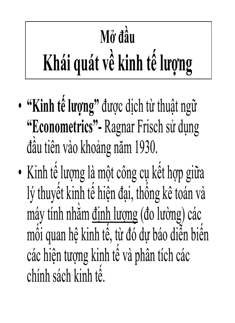image for page Khái quát về kinh tế lượng
