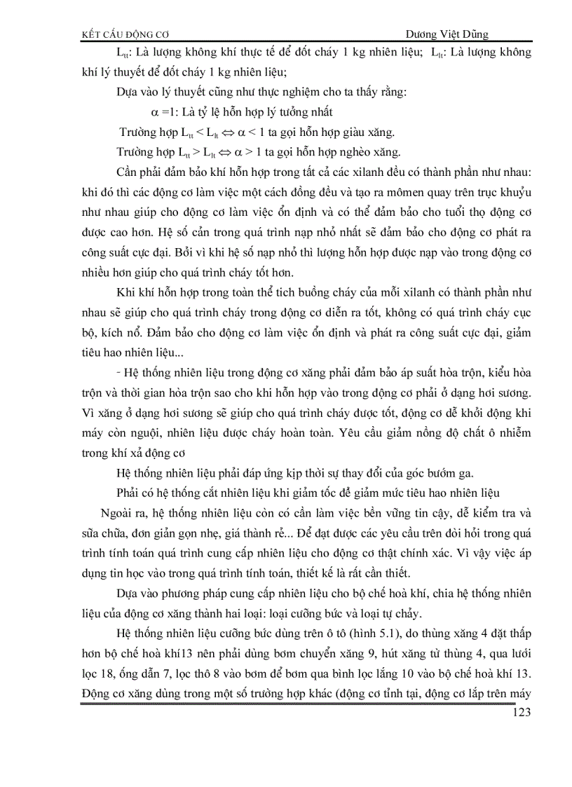 image for page Kết cấu động cơ đốt trong HỆ THỐNG NHIÊN LIỆU ĐỘNG CƠ