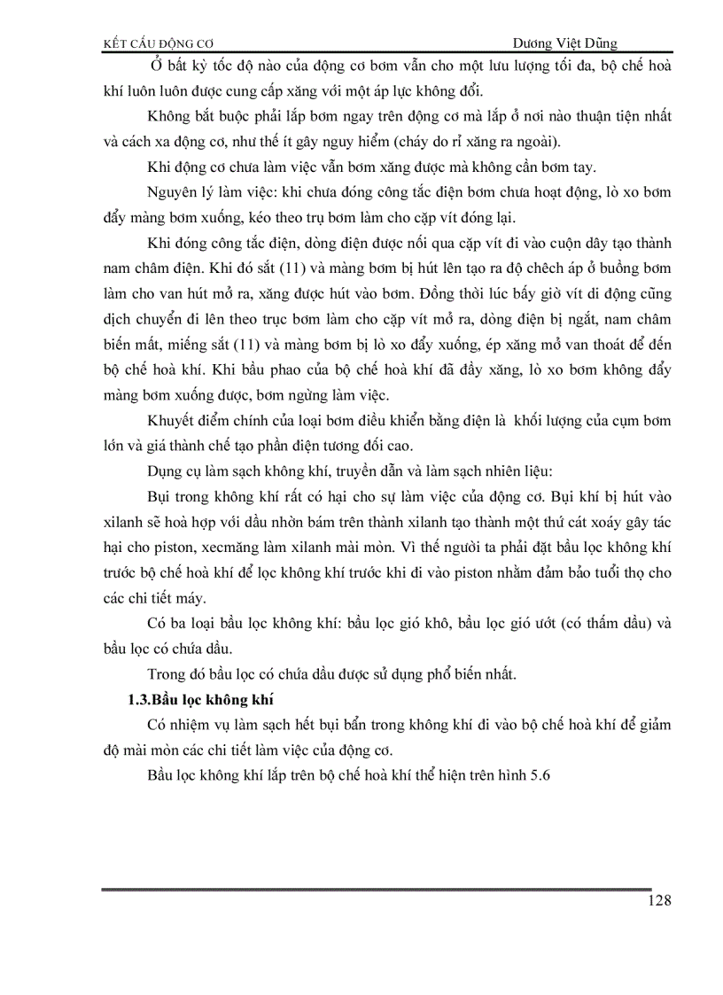 image for page Kết cấu động cơ đốt trong HỆ THỐNG NHIÊN LIỆU ĐỘNG CƠ