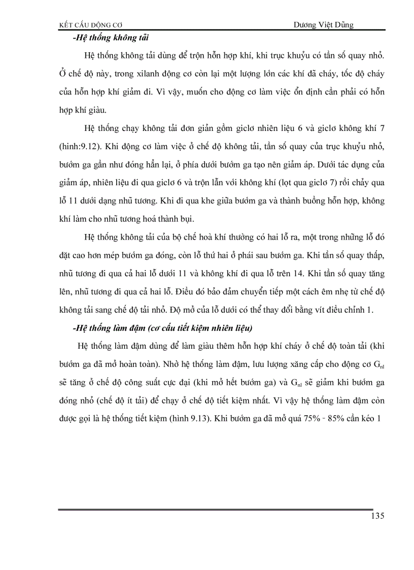 image for page Kết cấu động cơ đốt trong HỆ THỐNG NHIÊN LIỆU ĐỘNG CƠ