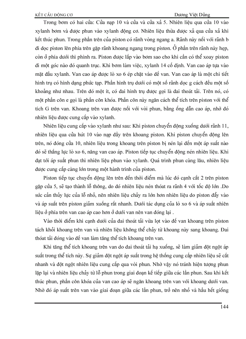 image for page Kết cấu động cơ đốt trong HỆ THỐNG NHIÊN LIỆU ĐỘNG CƠ