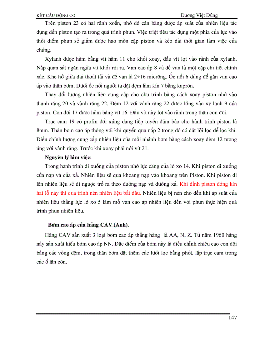 image for page Kết cấu động cơ đốt trong HỆ THỐNG NHIÊN LIỆU ĐỘNG CƠ