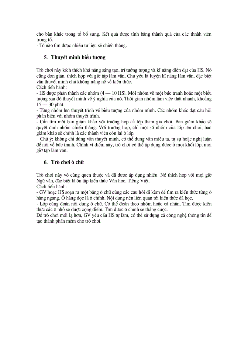 image for page Trò chơi trong dạy học Ngữ văn