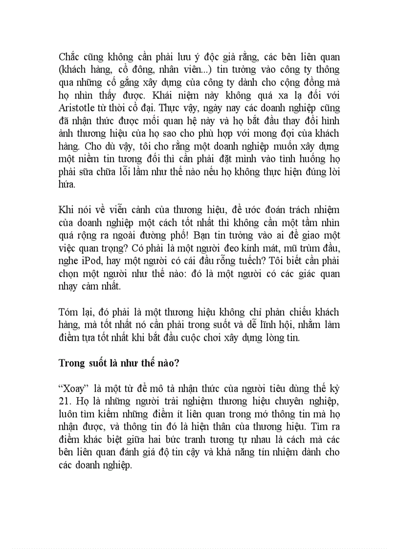 image for page Xây dựng niềm tin Nhiệm vụ của thương hiệu