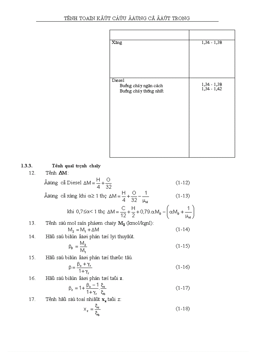 image for page Kết cấu động cơ đốt trong TÍNH TOÁN chu trình NHIỆT ĐỘNG CƠ