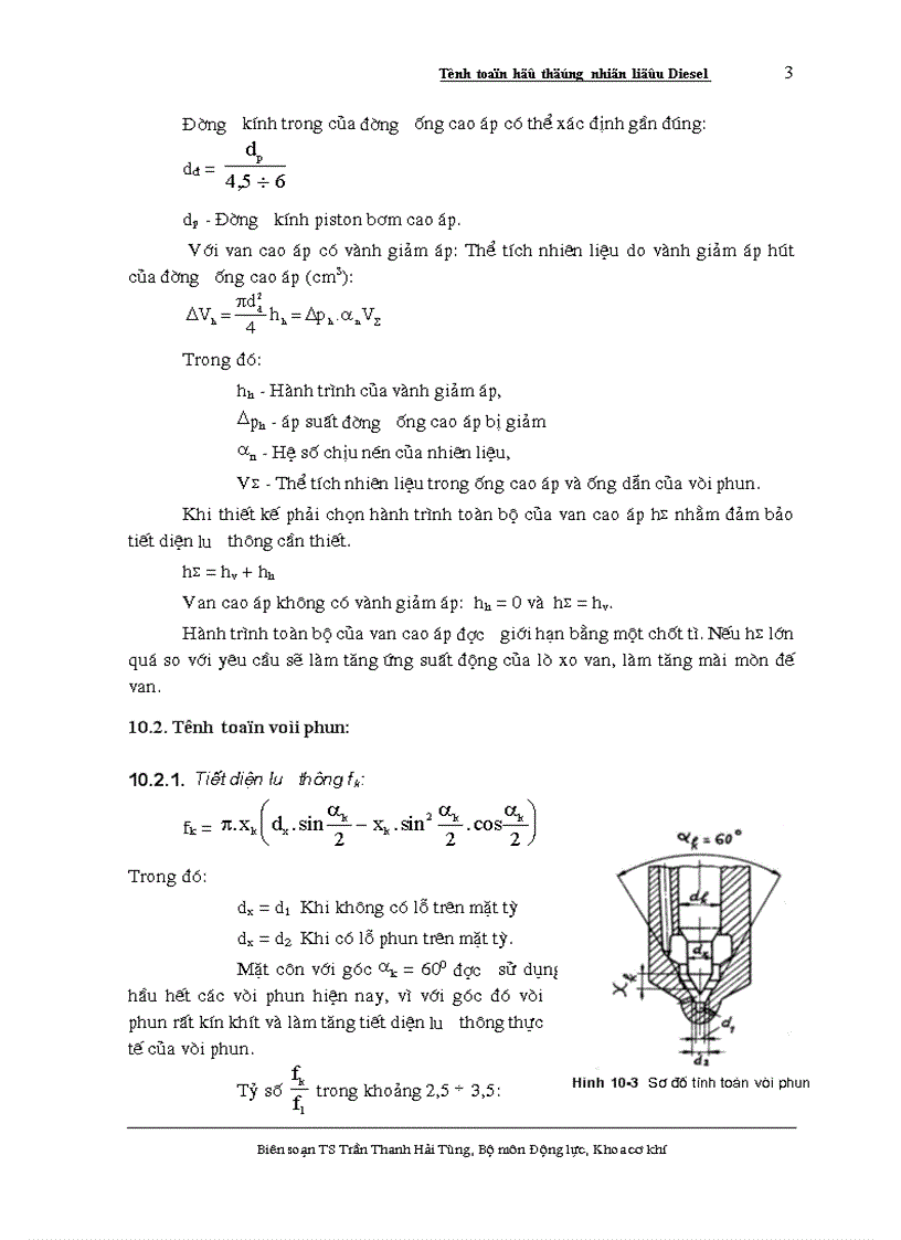 image for page TÍNH TOÁN hệ thống nhiên liệu Diesel