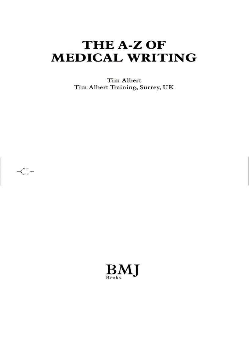 The a z of medical writing