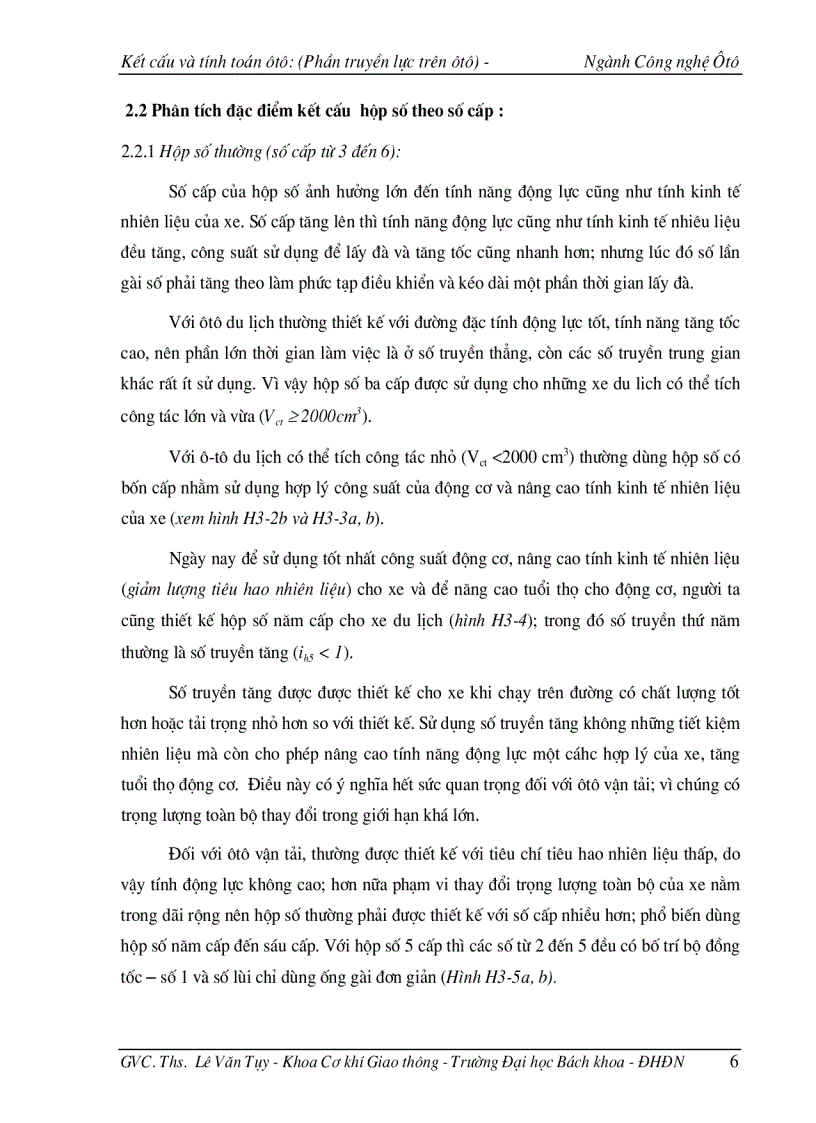 image for page Kết cấu và tính toán ôtô hộp số ôtô