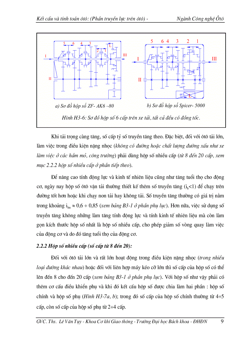 image for page Kết cấu và tính toán ôtô hộp số ôtô
