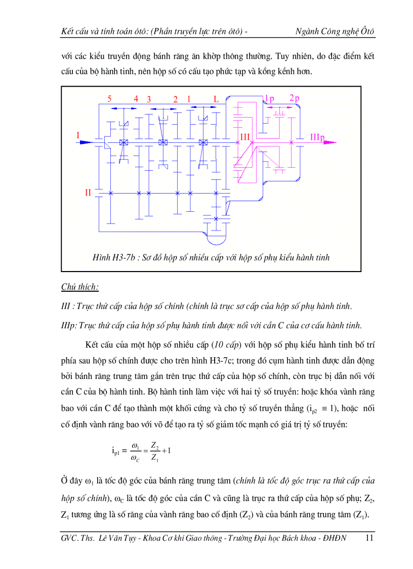 image for page Kết cấu và tính toán ôtô hộp số ôtô