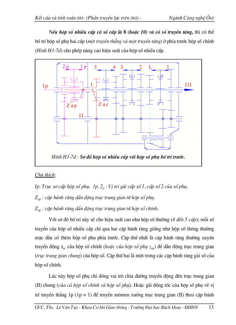 image for page Kết cấu và tính toán ôtô hộp số ôtô