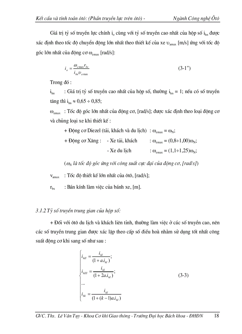 image for page Kết cấu và tính toán ôtô hộp số ôtô