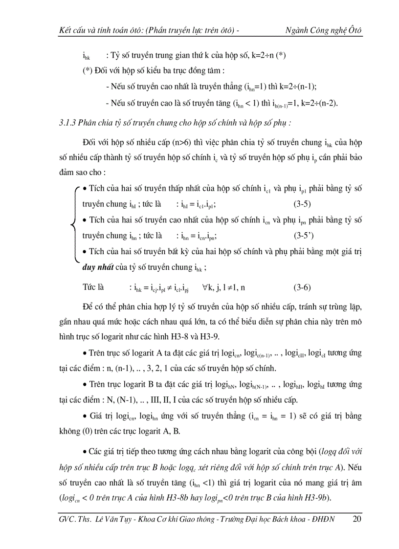 image for page Kết cấu và tính toán ôtô hộp số ôtô