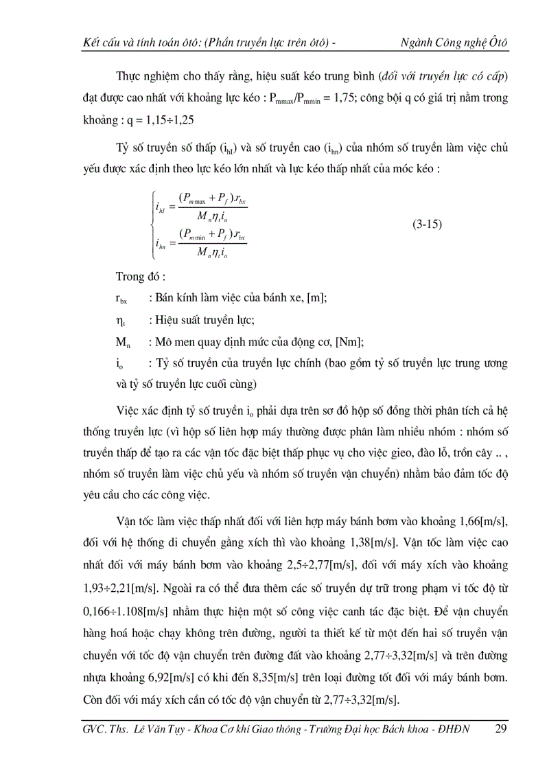 image for page Kết cấu và tính toán ôtô hộp số ôtô