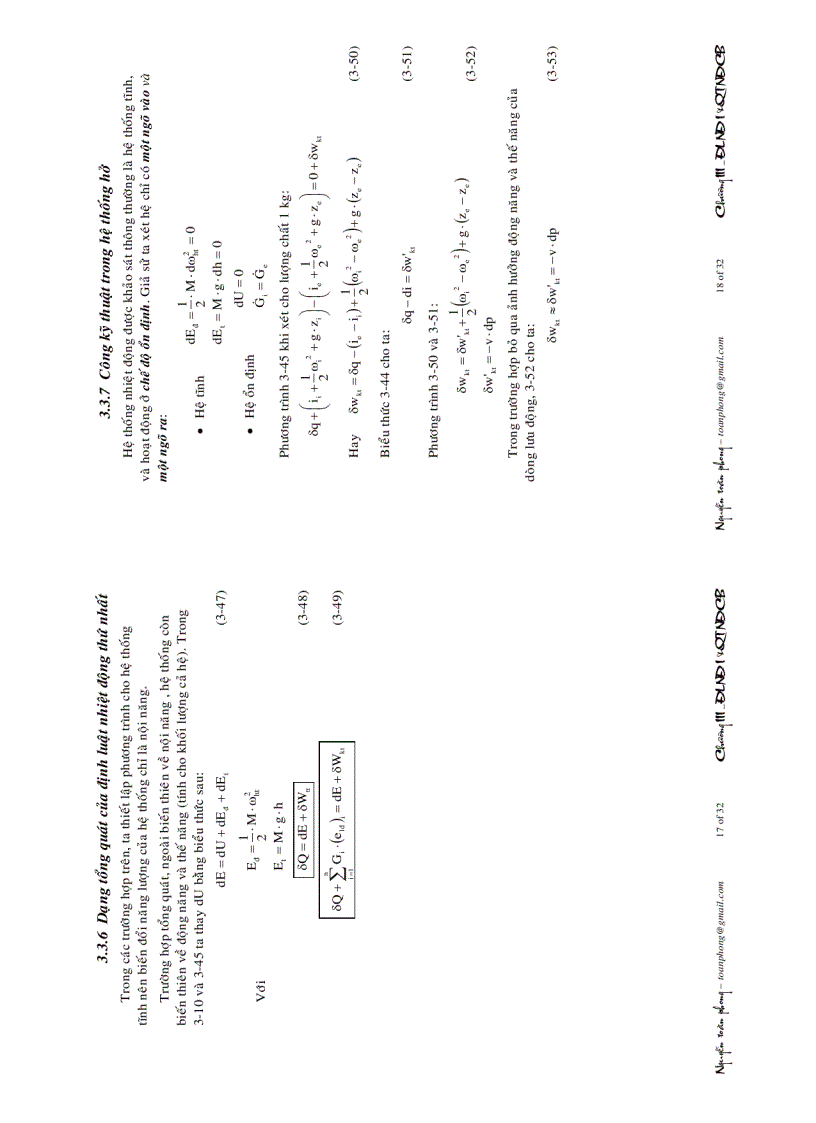 image for page Nhiệt động lực học BẢN CỦA KHÍ LÝ TƯỞNG ĐỊNH LUẬT NHIỆT ĐỘNG THỨ I CÁC QUÁ TRÌNH NHIỆT ĐỘNG CƠ