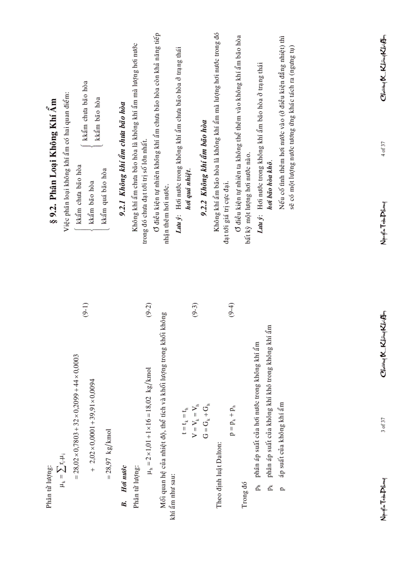 image for page Nhiệt động lực học KHÔNG KHÍ ẨM