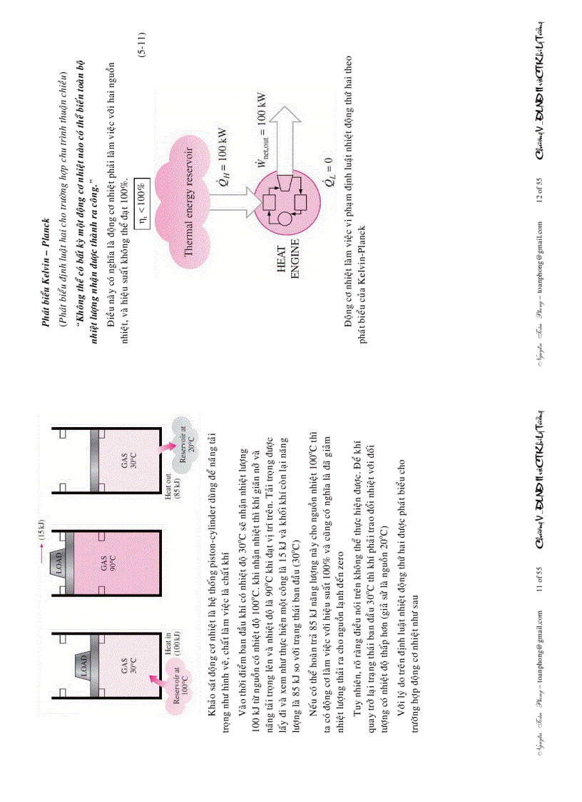 image for page Nhiệt động lực học ĐỊNH LUẬT NHIỆT ĐỘNG THỨ II và CHU TRÌNH KHÍ LÝ TƯỞNG