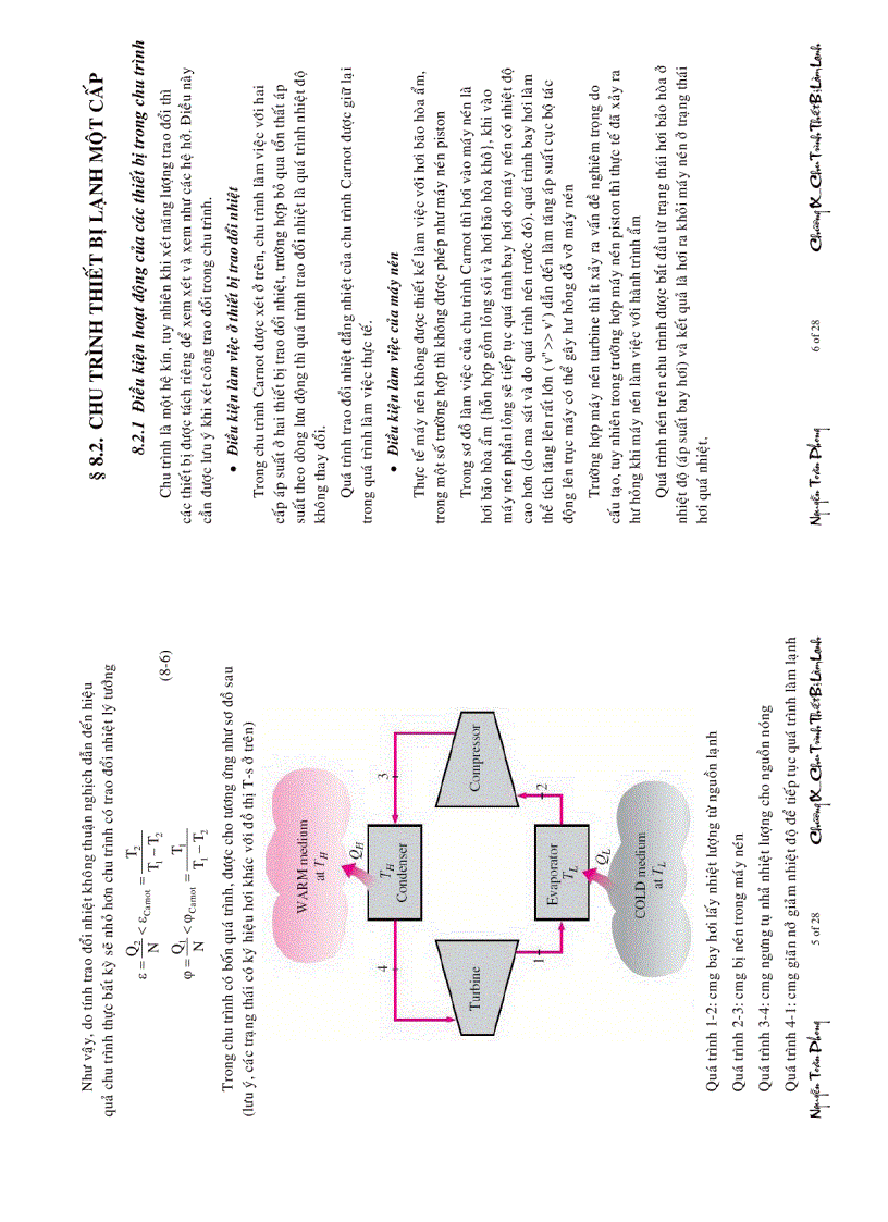 image for page Nhiệt động lực học SỬ DỤNG MÁY NÉN HƠI CHU TRÌNH THIẾT BỊ LẠNH và BƠM NHIỆT