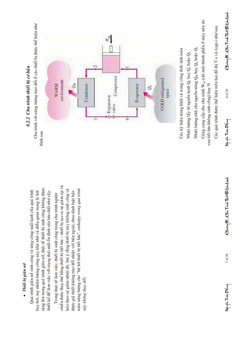 image for page Nhiệt động lực học SỬ DỤNG MÁY NÉN HƠI CHU TRÌNH THIẾT BỊ LẠNH và BƠM NHIỆT