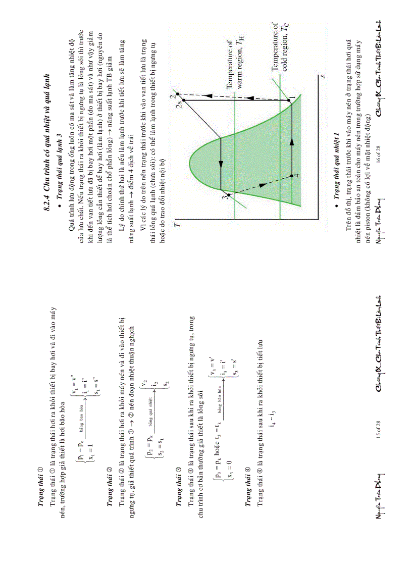 image for page Nhiệt động lực học SỬ DỤNG MÁY NÉN HƠI CHU TRÌNH THIẾT BỊ LẠNH và BƠM NHIỆT