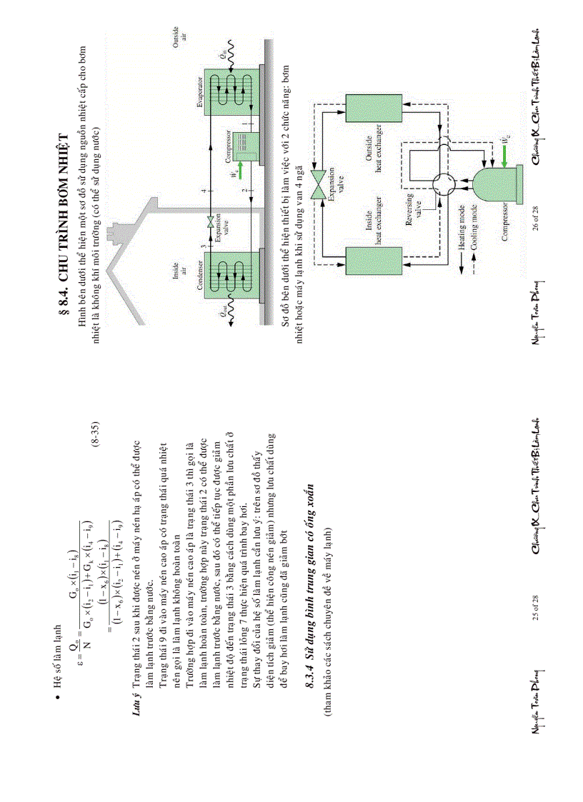 image for page Nhiệt động lực học SỬ DỤNG MÁY NÉN HƠI CHU TRÌNH THIẾT BỊ LẠNH và BƠM NHIỆT