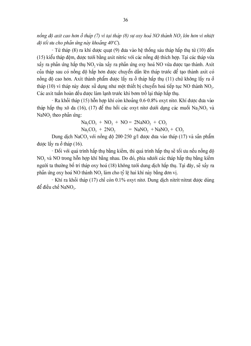 image for page Thiết bị và quá trình truyền chất CÔNG NGHỆ SẢN XUẤT AXIT NITRIC