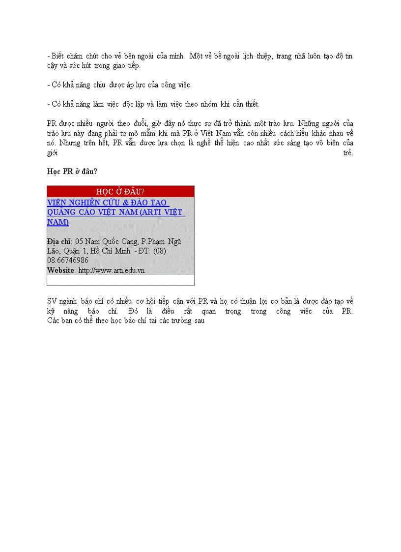 image for page Quan Hệ Công Chúng Nghề Giao Thiệp