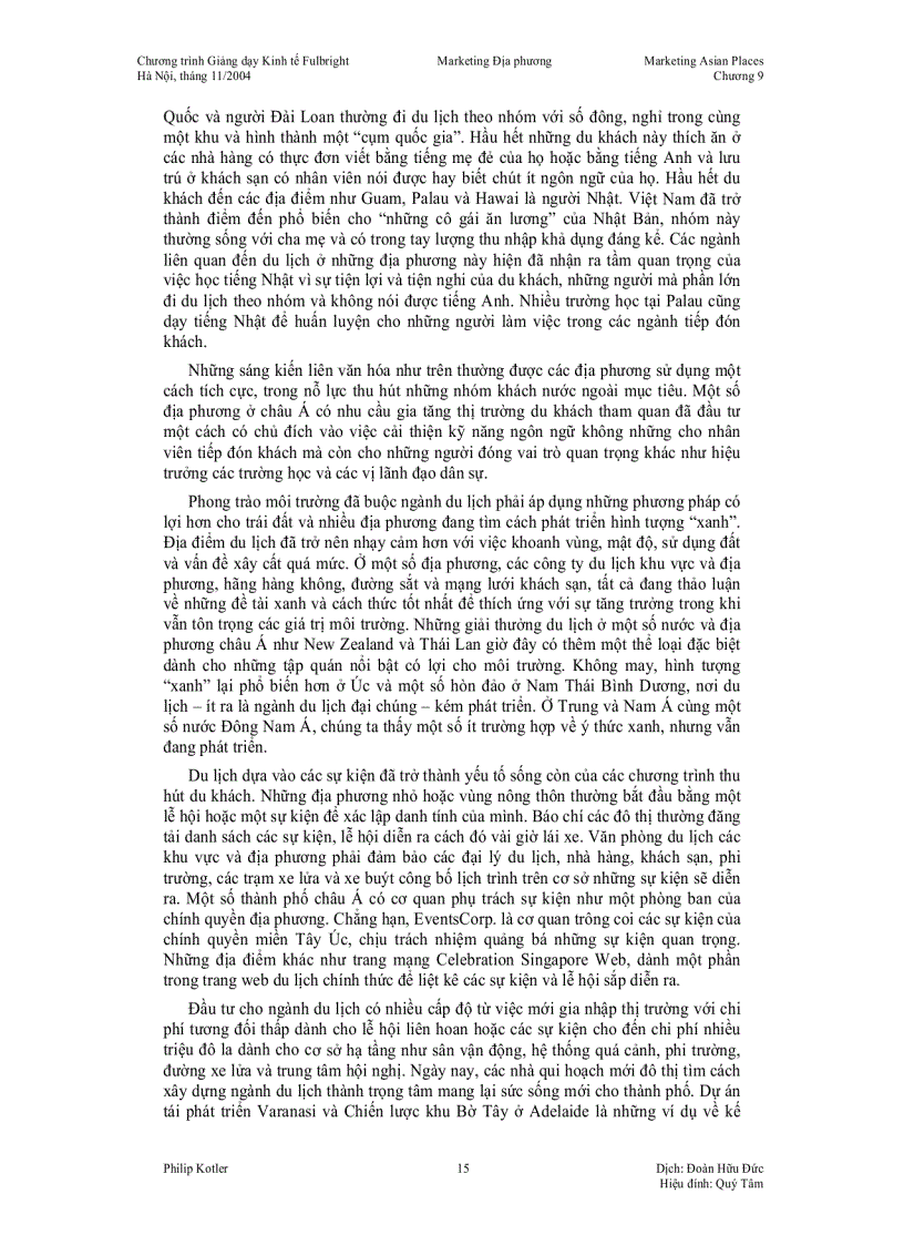 image for page Thu hút khách du lịch và ngành kinh doanh tiếp khách