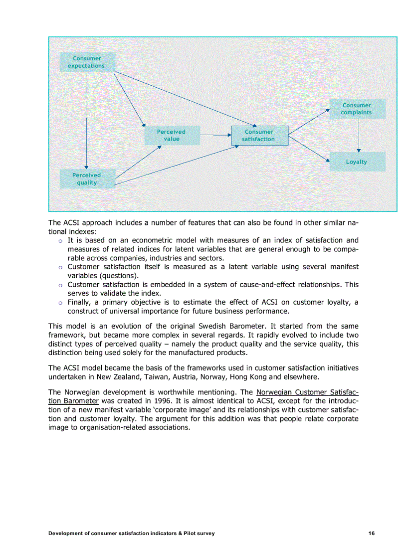 image for page Development of indicators on consumer satisfaction and Pilot survey
