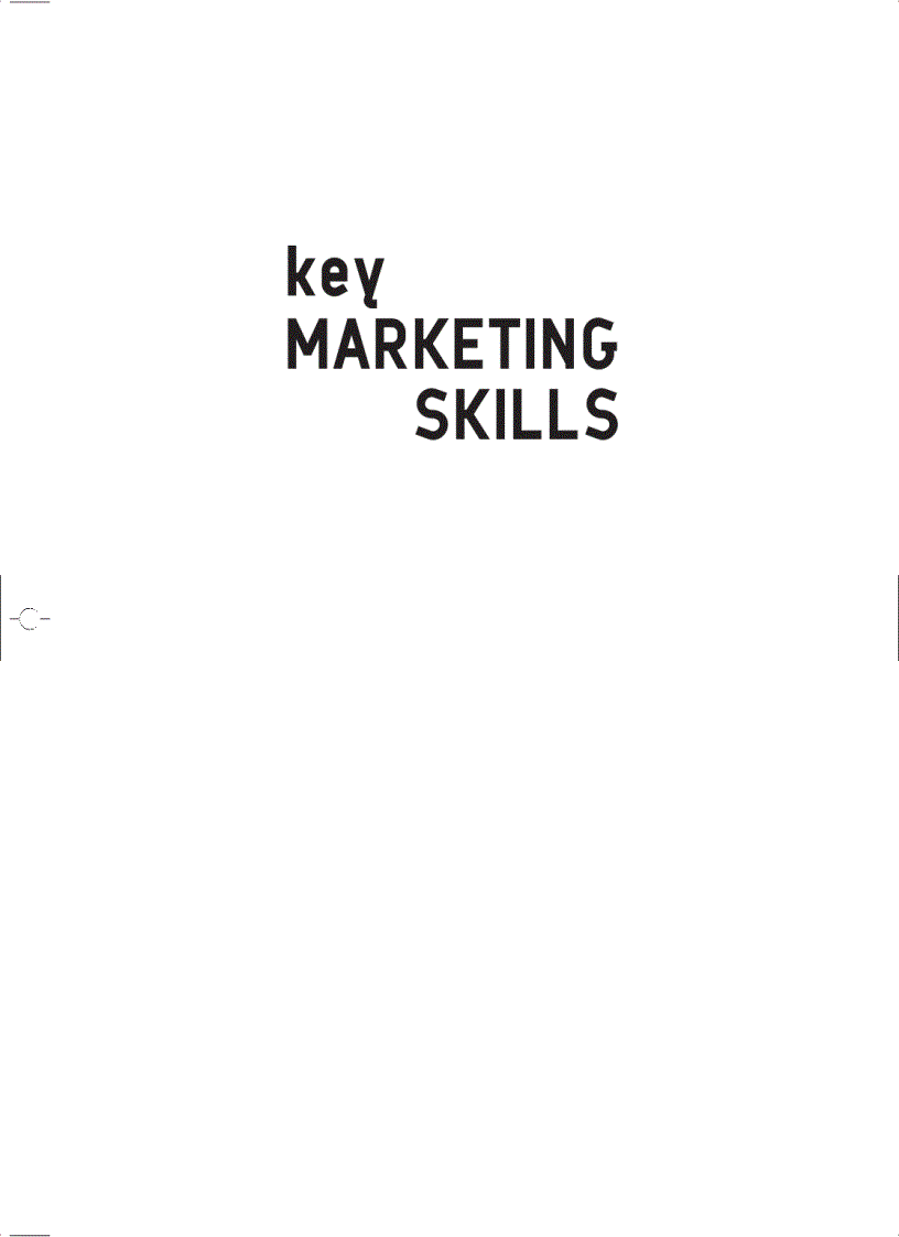 Key marketing skills
