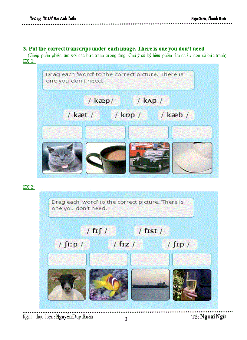 image for page Một số thủ thuật giúp học sinh lớp 10 ban cơ bản rèn luyện kỹ năng phát âm