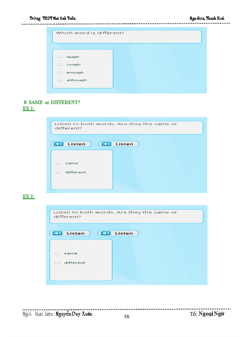 image for page Một số thủ thuật giúp học sinh lớp 10 ban cơ bản rèn luyện kỹ năng phát âm