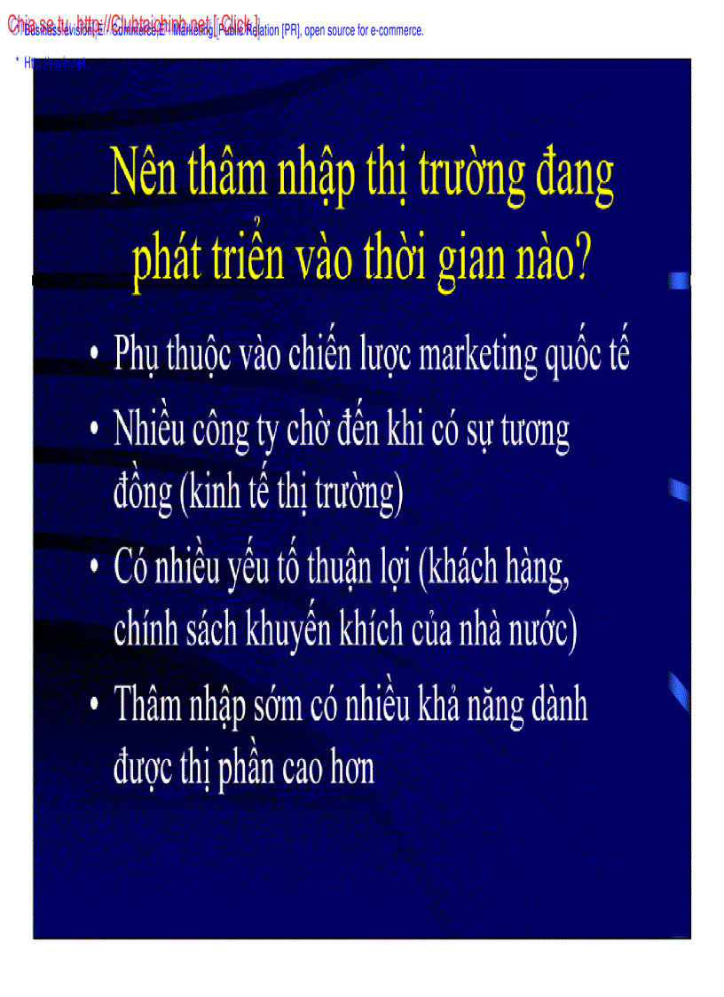 image for page Thị trường mới