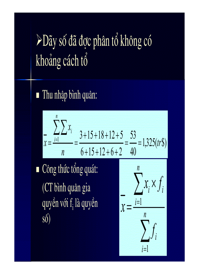 image for page Các tham số thống kê