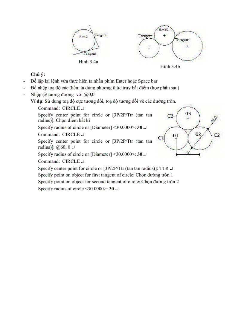 image for page Autocad Đại Học Nông nghiệp CÁC KĨ THUẬT VẼ CƠ BẢN