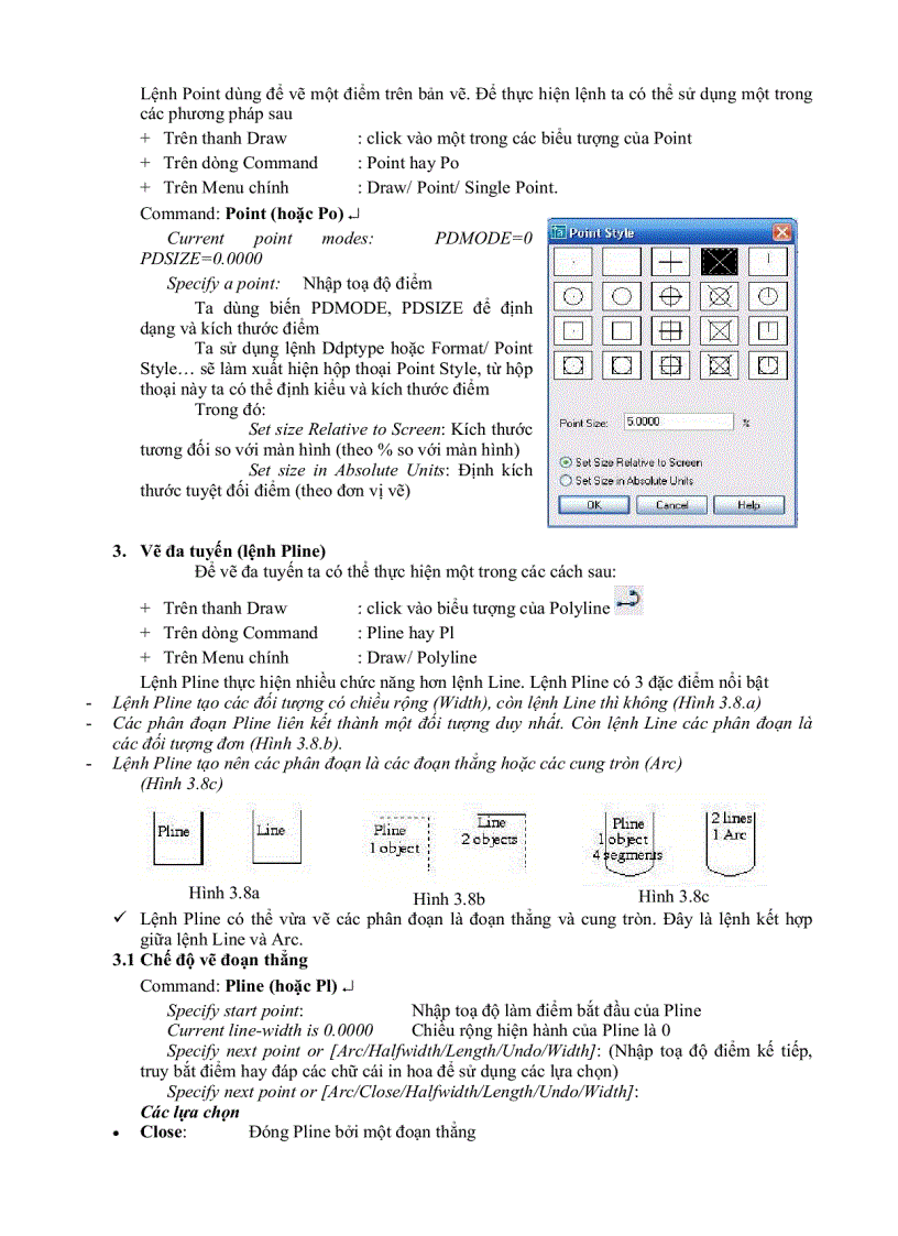 image for page Autocad Đại Học Nông nghiệp CÁC KĨ THUẬT VẼ CƠ BẢN