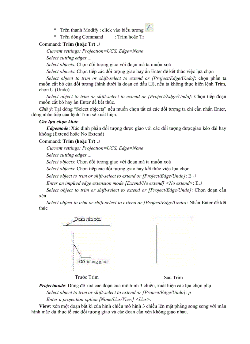 image for page Autocad Đại Học Nông nghiệp CÁC KĨ THUẬT HIỆU CHỈNH CƠ BẢN